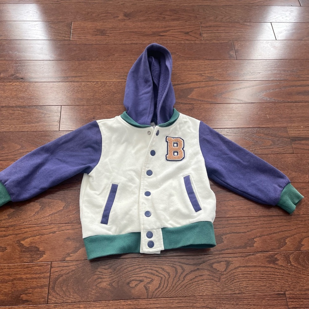 Kids Varsity Style Sweatshirt Jacket